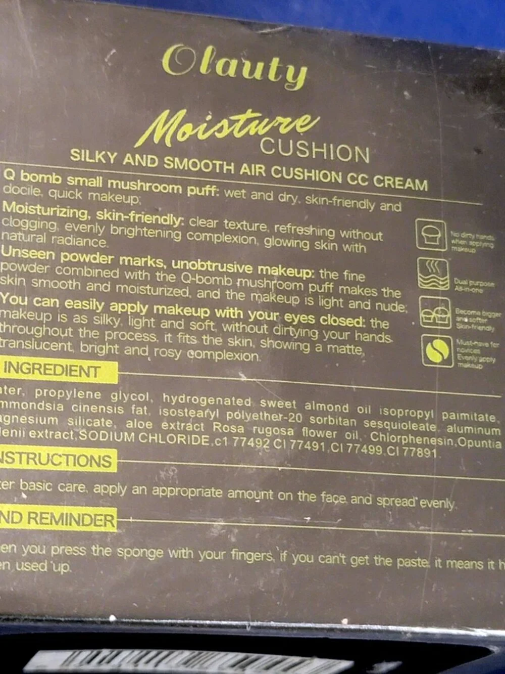 Olauty Moisture Cushion CC Cream 05 Color Makeup Concealer Sealed Box